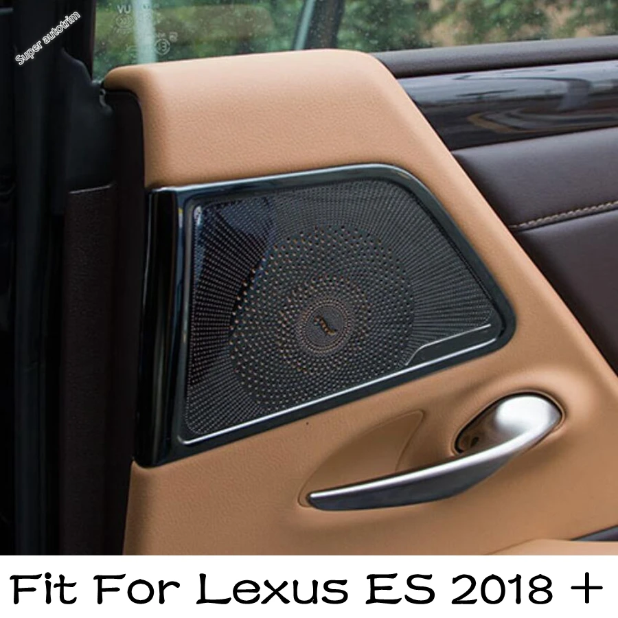 

Car Door Music Stereo Speakers Horn Decoration Cover Trim 4PCS Fit For Lexus ES 2018 - 2022 Black / Silver Refit Accessories