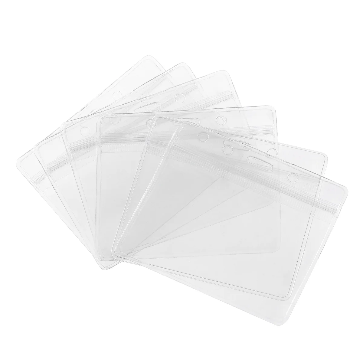 

WINOMO, 100 шт., водонепроницаемые пластиковые горизонтальные держатели для именных знаков (прозрачные)
