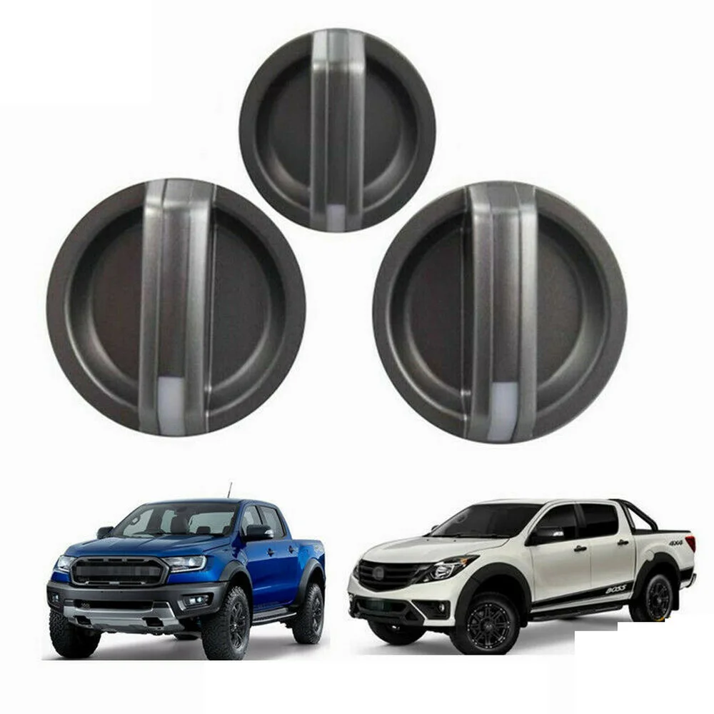 

3pcs Heater Fan Control Knobs Kit For Ford Ranger PJ/PK Mazda BT-50 UN 2006-11 Accessories