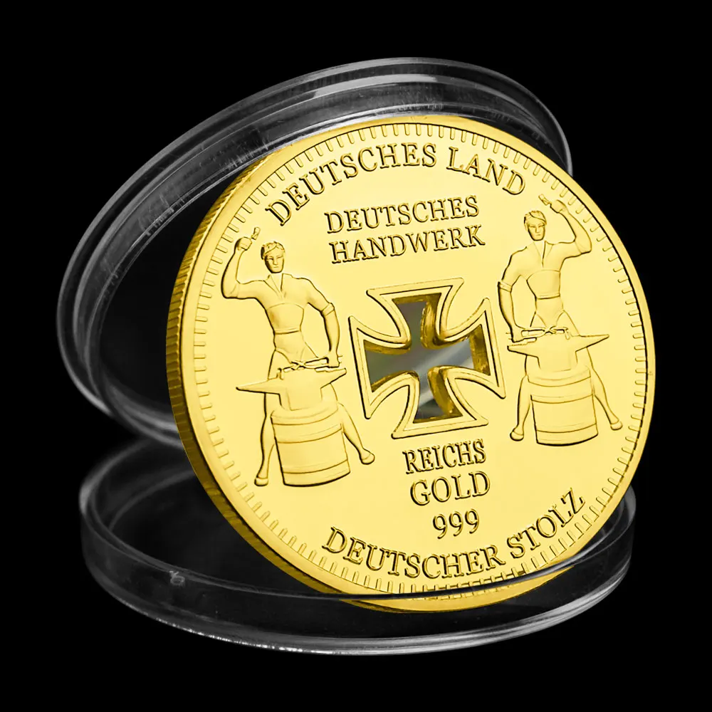 Памятная монета с позолоченным покрытием крестом 1889 г. | Дом и сад