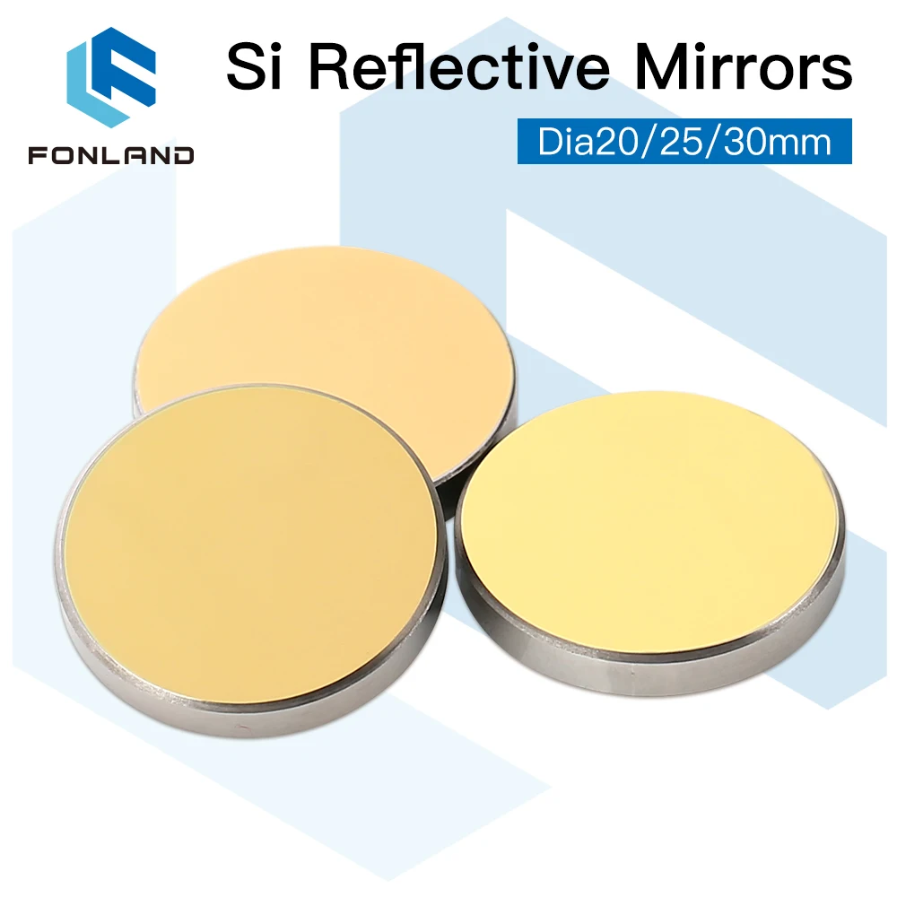 

Co2 Laser Si reflective Mirrors for Laser Engraver Gold-Plated Silicon Reflector Lenses Dia. 19 20 25 30 38.1 mm