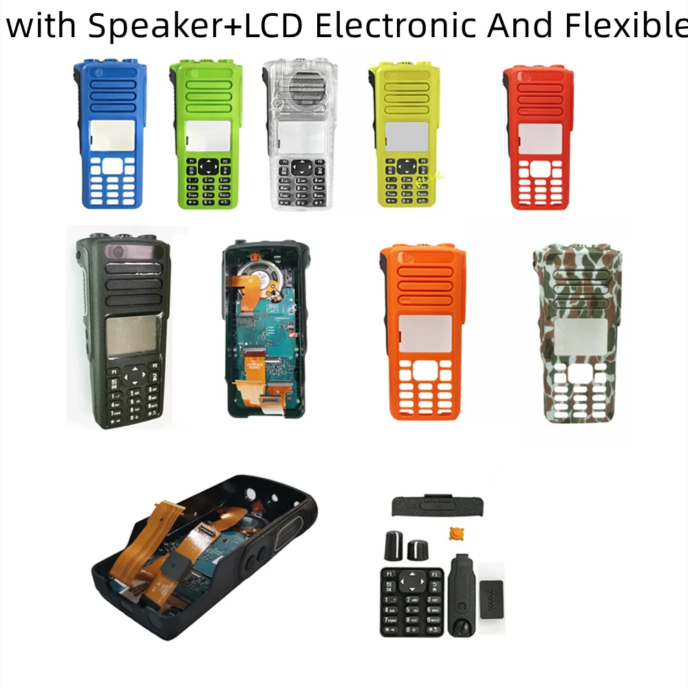 8 Colors Walkie Replacement Repair Housing Case with Speaker+LCD Electronic And Flexible For DGP8550e XPR7550e Two Way Radio