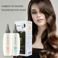 1set organicpermanent wave curl curly perm cream liquid cold wave hair perm lotion solution for resistant to natural hair