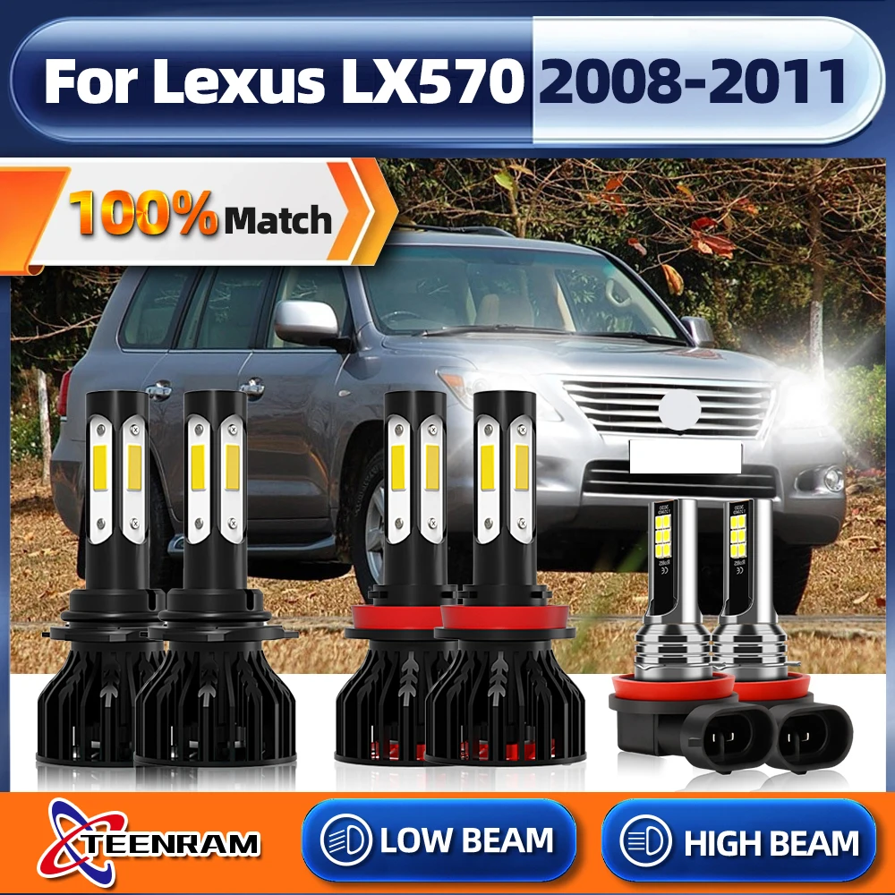 

Светодиодный лампы для фар 60000LM 360 Вт 9005 HB3 H11 Canbus автомобильные фары 12 В 6000 К авто противотуманные светильник для Lexus LX570 2008 2009 2010 2011