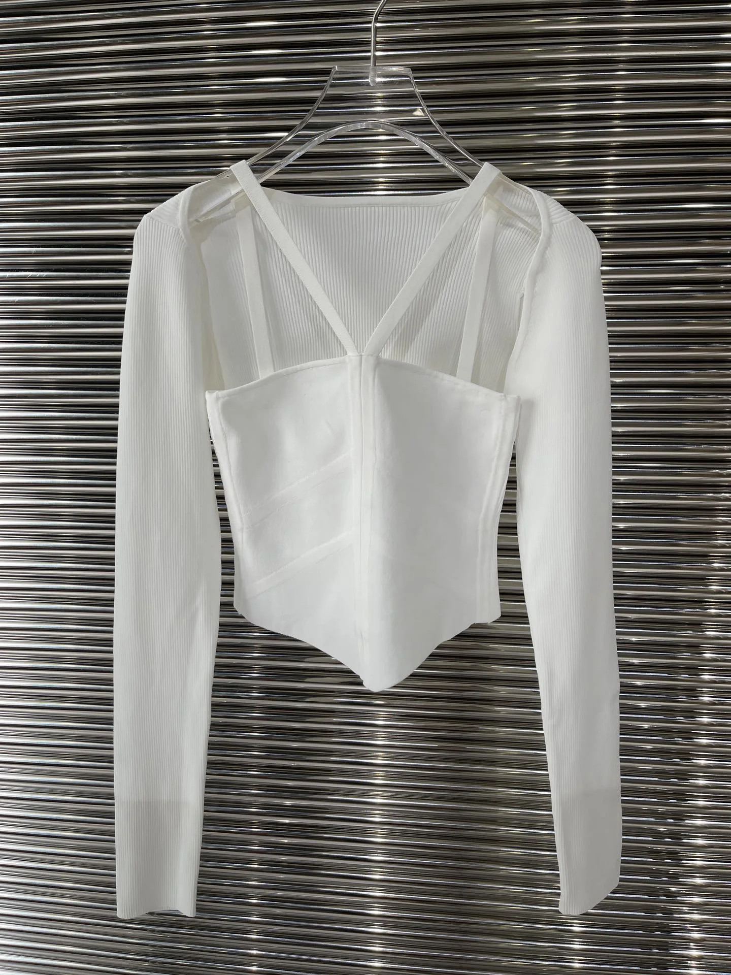 

2023 белый вязаный комплект из двух предметов