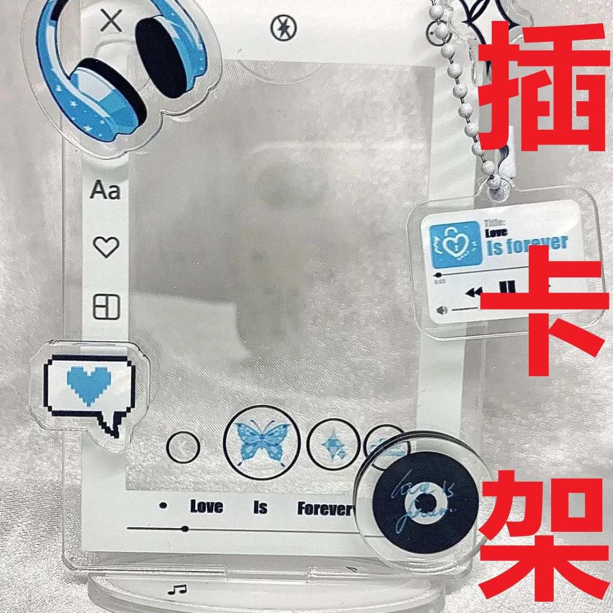 

2025 Музыкальный акриловый держатель для фотокарт Корейский Ins Idols Фоторамка 3-дюймовая милая подставка для карточек Настольный декор Рукав для карточек