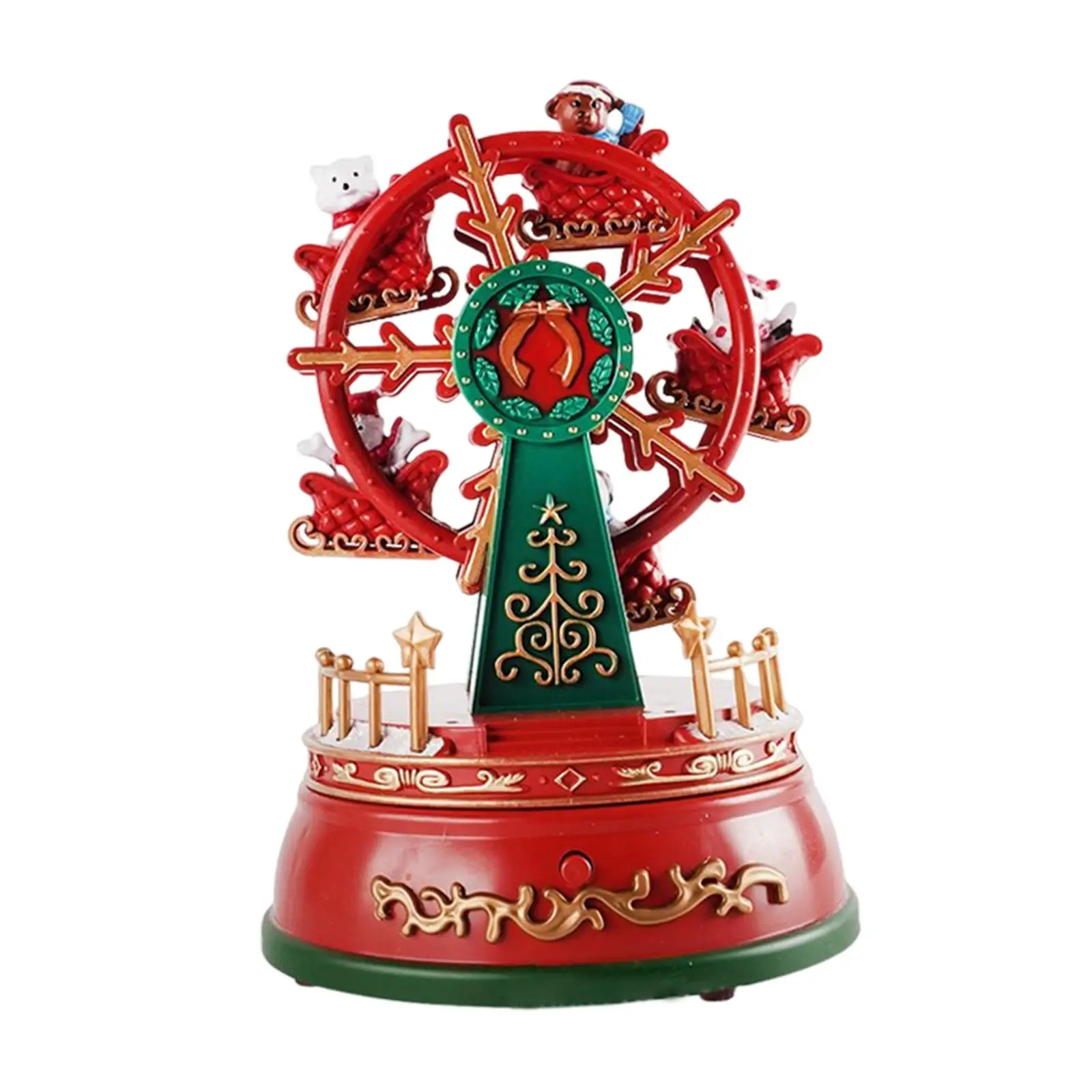 

Miniature Christmas Wheel with LED Lights Building Collectible for Home Decor