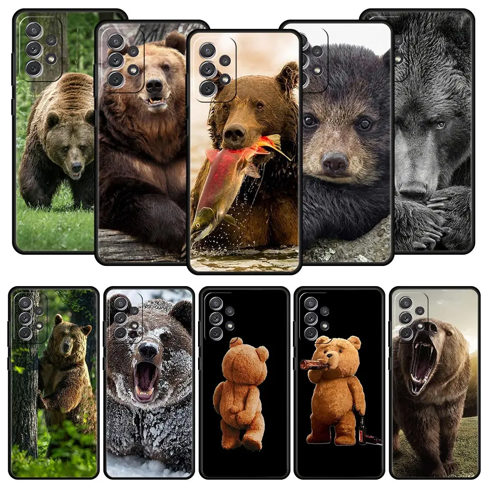 

Funny Just Relax Brown Bear For Samsung A51 A71 A21S A12 A11 A31 A41 A01 A03s A52 A32 A22 A13 A14 A23 A33 A53 A73 5G Phone Case