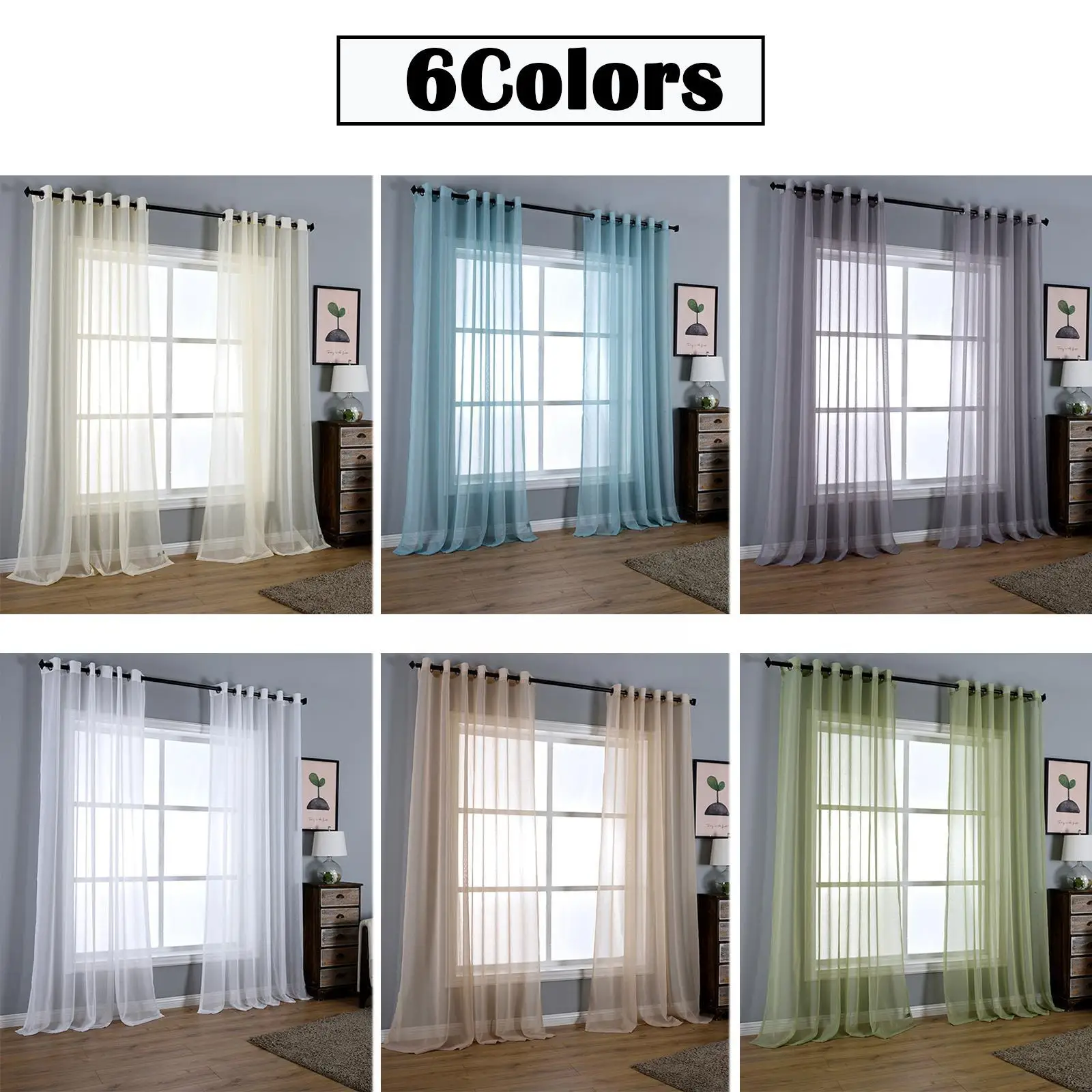 Льняные прозрачные шторы 2 шт. вертикальные драпировки однотонные для спальни