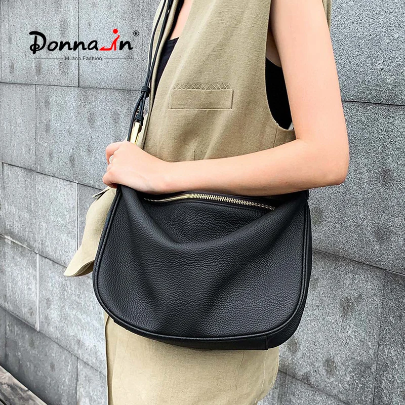 

Donna-in 2023 New Casual Calfskin Shoulder Bags for Women Genuine Leather Classic Concise Crossbody Bag Daily Fashion Female