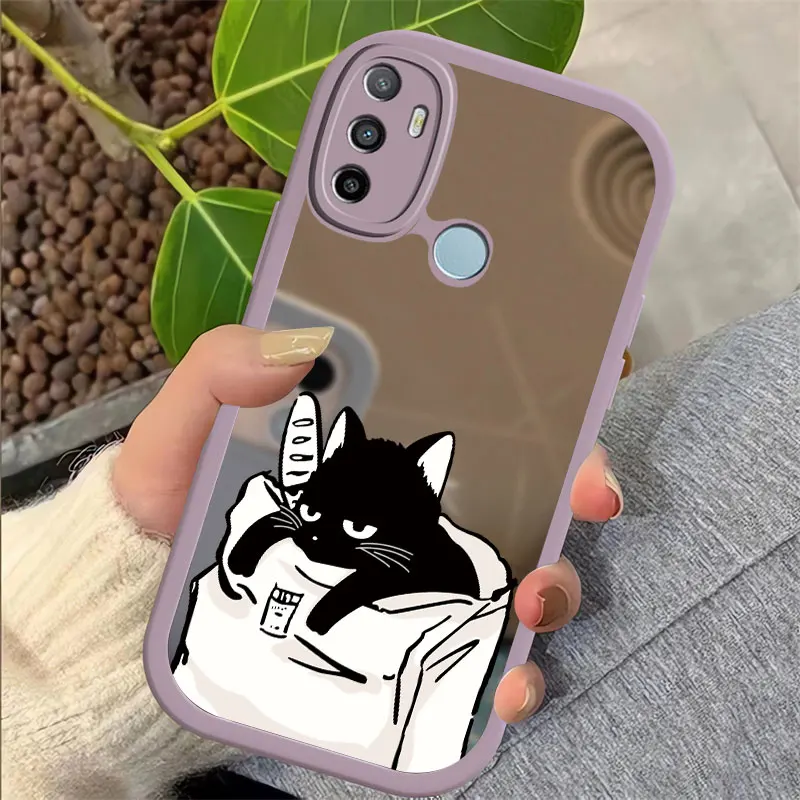 Модный противоударный чехол с милым рисунком кошки для OPPO A35 A96 A9 A9X A53 2020 A33 A57 2022 A31