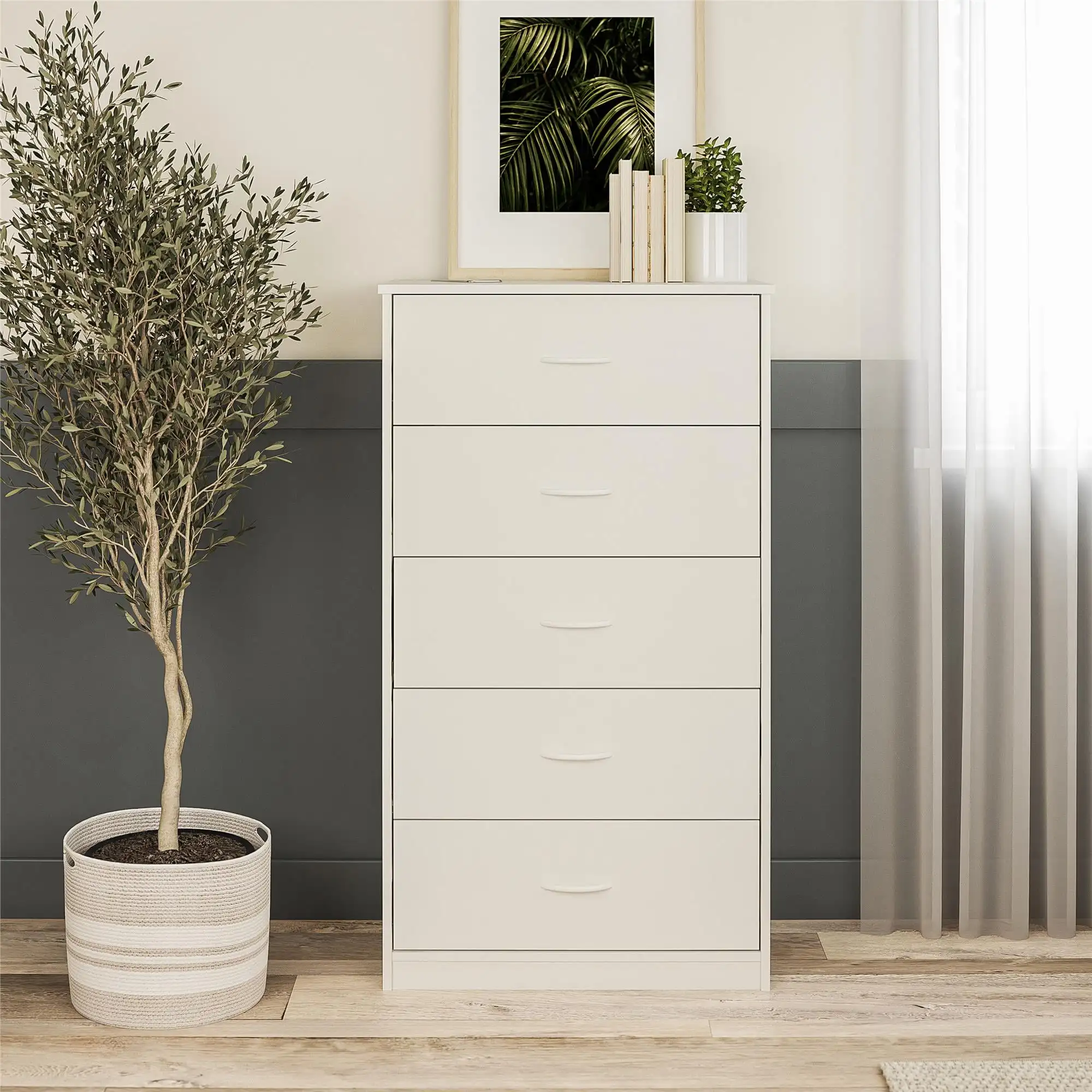 

Mainstays Classic 5 Drawer Dresser, White