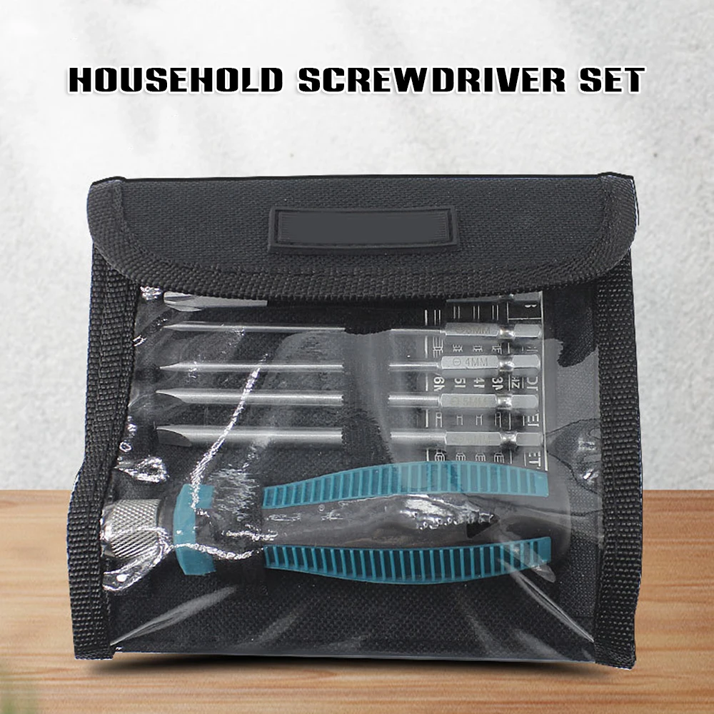 

9pcs Household Hardware Screwdriver Tool Set Magnetic Slotted Cross Driver Bits Mini Screwdriver Set Cordless Screwdriver HKS99