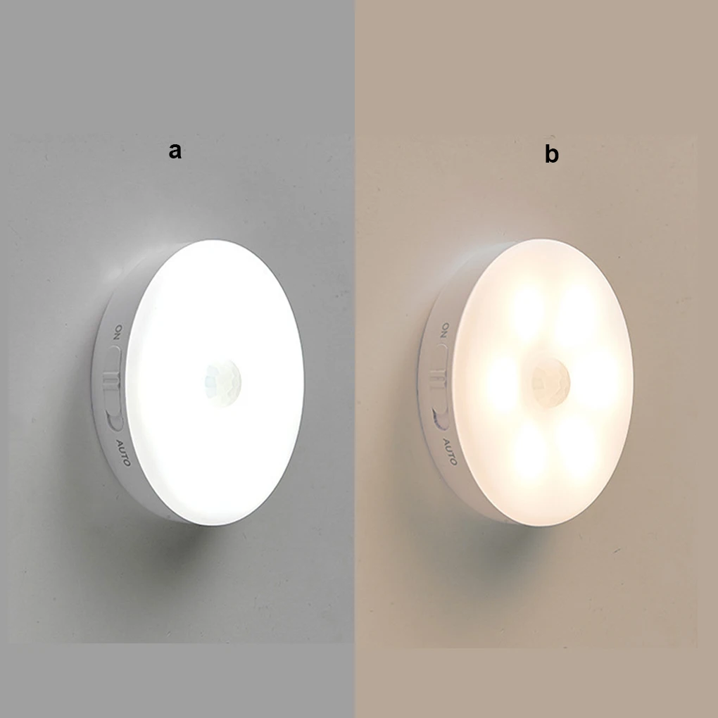 

Night Lamp USB Rechargeable Cabinet Light Motion Sensor Closet Light Home 0 6W LED Night Lamp White