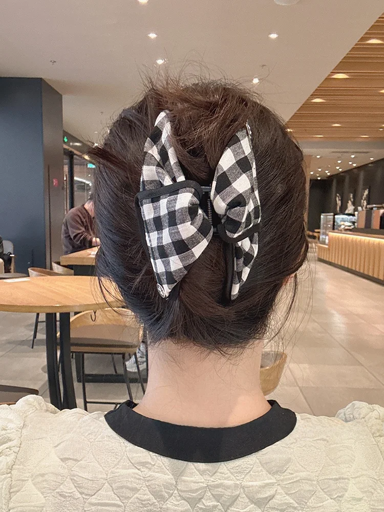 Осенне-зимний клетчатый дизайн Louis Grip универсальная прическа на затылке зажим в