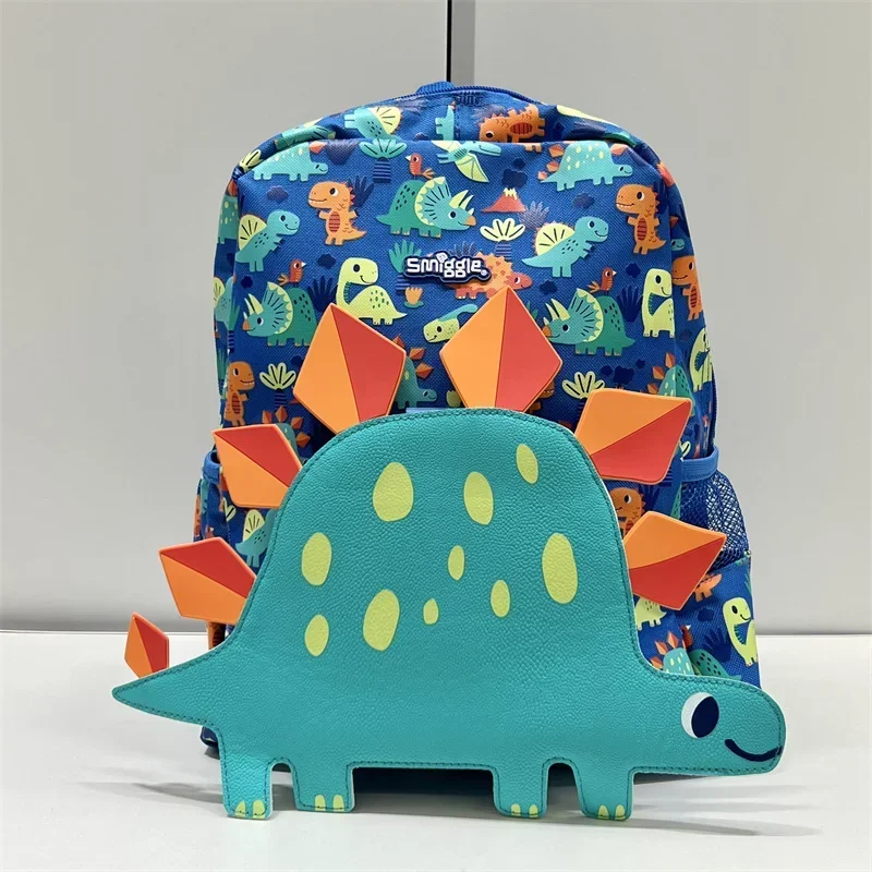 Подлинный австралийский рюкзак с динозавром Smiggle Blue средней шляпы детский
