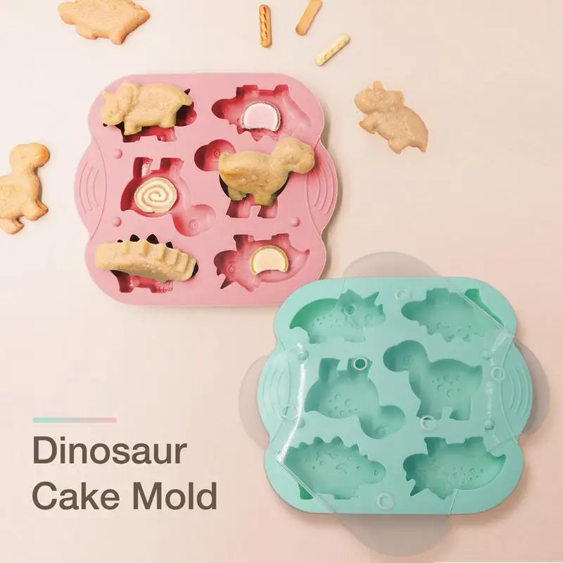 

Форма для торта, 6 ячеек, форма динозавра, помадка для выпечки, масло из смолы, бисквит, фотоформа для выпечки, динозавр, фотоформа