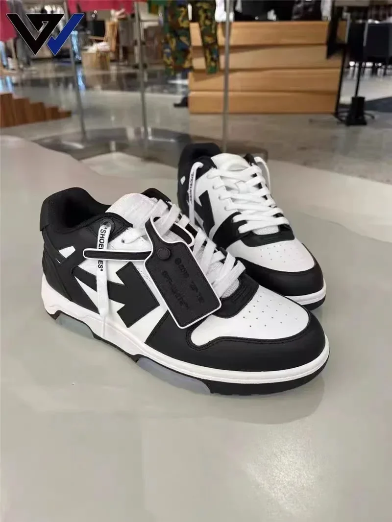 

new sneakers OFF 24SS WHIT casual panda shoes OW arrow low top color blocking men and women thick bottom small white shoes