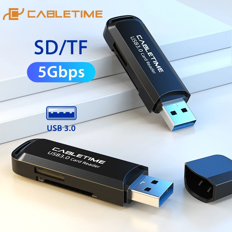 Устройство для чтения SD-карт CABLETIME USB 3 0 на Micro SD и TF 2 в 1 Внешняя память OTG адаптер