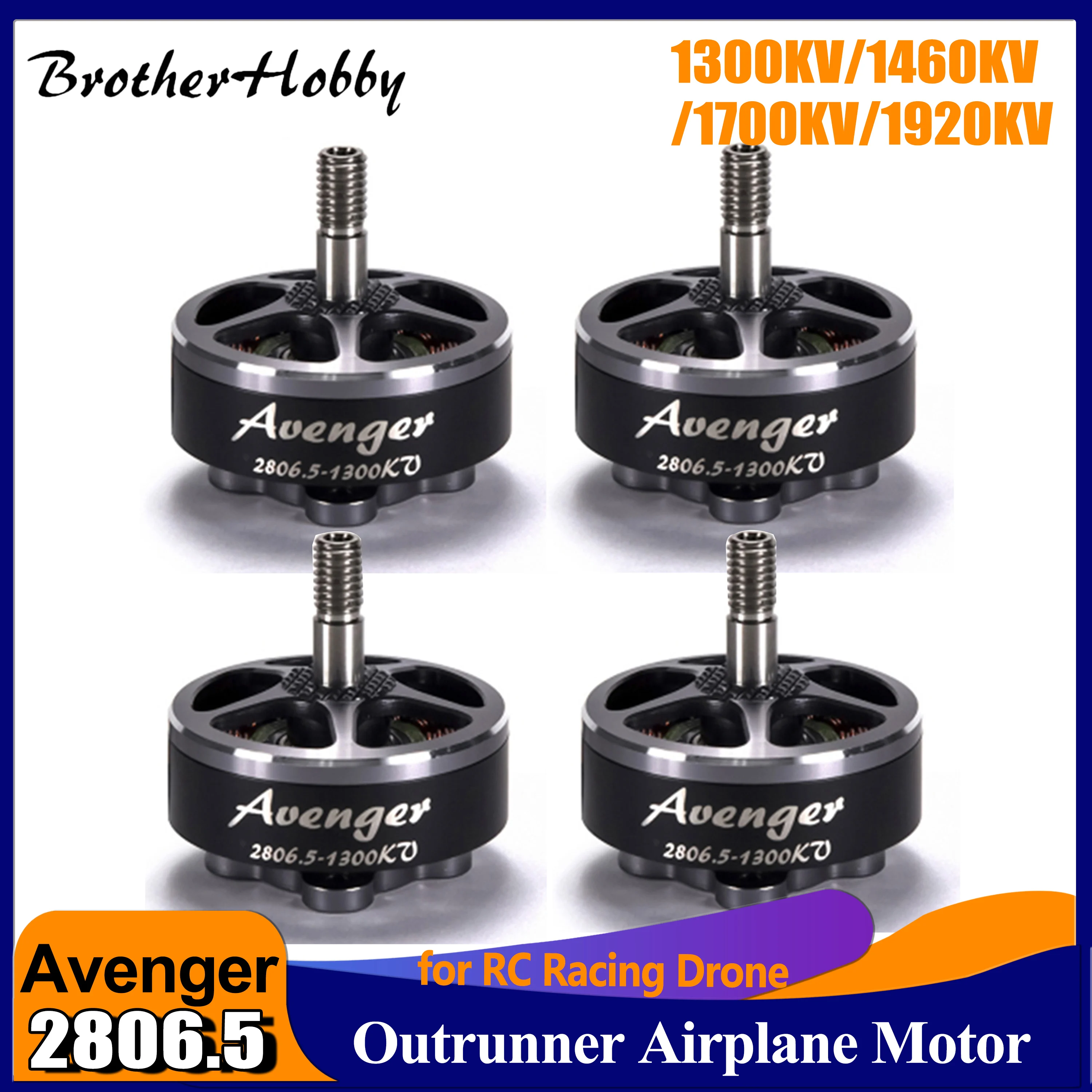 

BrotherHobby Avenger 2806.5 Outrunner Motor FPV Racing Drone Long Range Freestyle Quadcopter Multicopter Brushless Motor 4-6S
