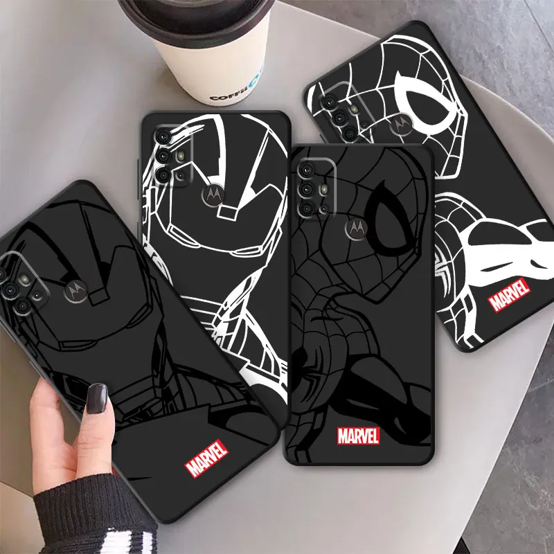 

Marvel Ironman Spierman Thin Soft Cell Phone Case Coque for Moto G60 G30 Edge 20 30 Pro G22 G51 5G G31 G71 S30 X30 G200 One