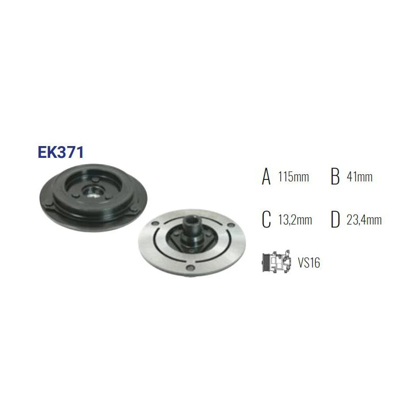 

EK371 auto ac compressor CLUTCH HUB VS-16 VS16 for FORD FOCUS/FIESTA VI/KUGA/Ecoboost CV6119D629CA / CV6119D629CB