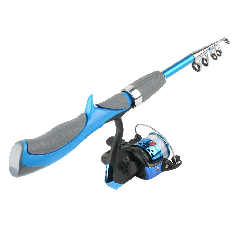 

Artificial Carbon Fiber Alloy 1.3M Telescopic Ice Fishing Rod Ultralight Casting Full Set Spinning Reels Strip Line Equipment
