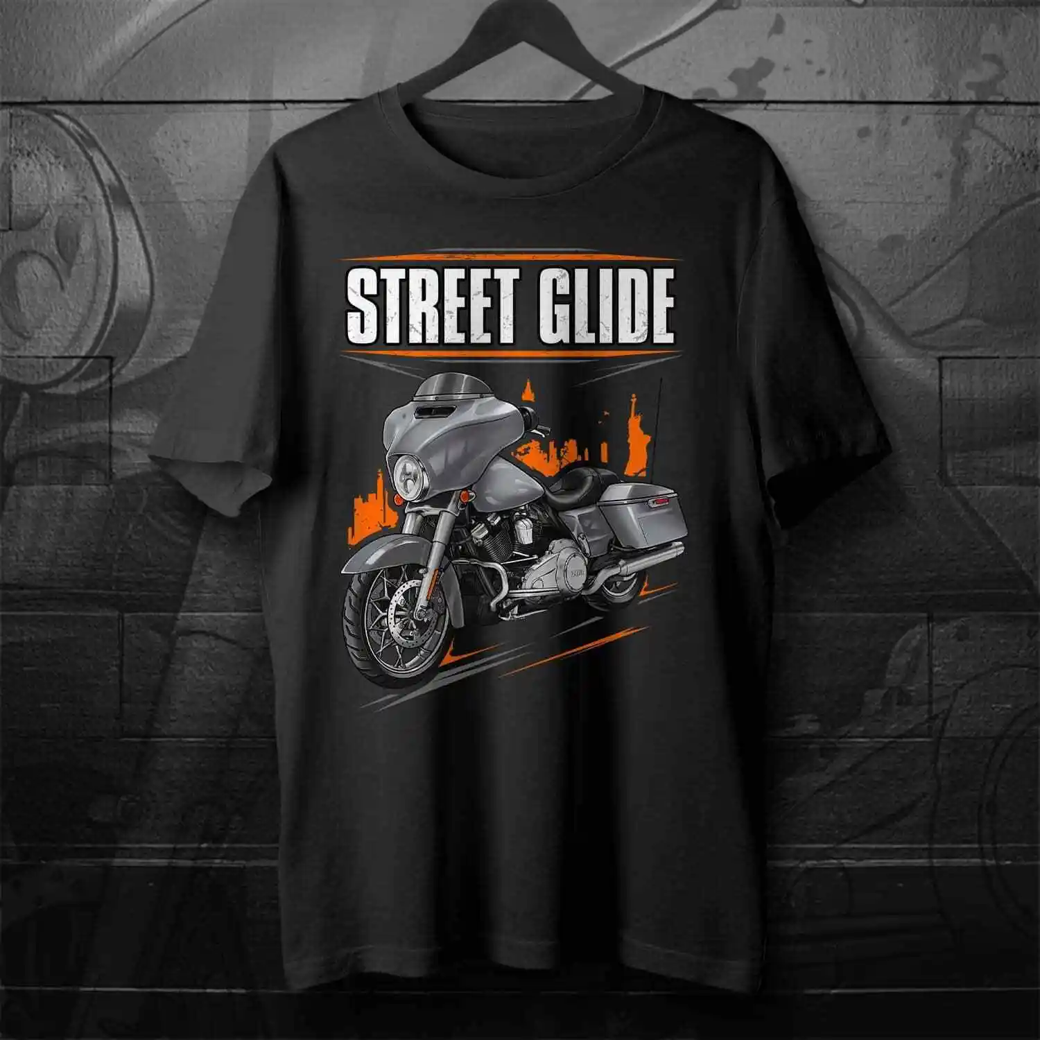 Classic American Street Glide Motorcycle HD FLHX and FLHXI T-Shirt 100% Cotton O-Neck Short Sleeve Summer Casual Mens T-shirt