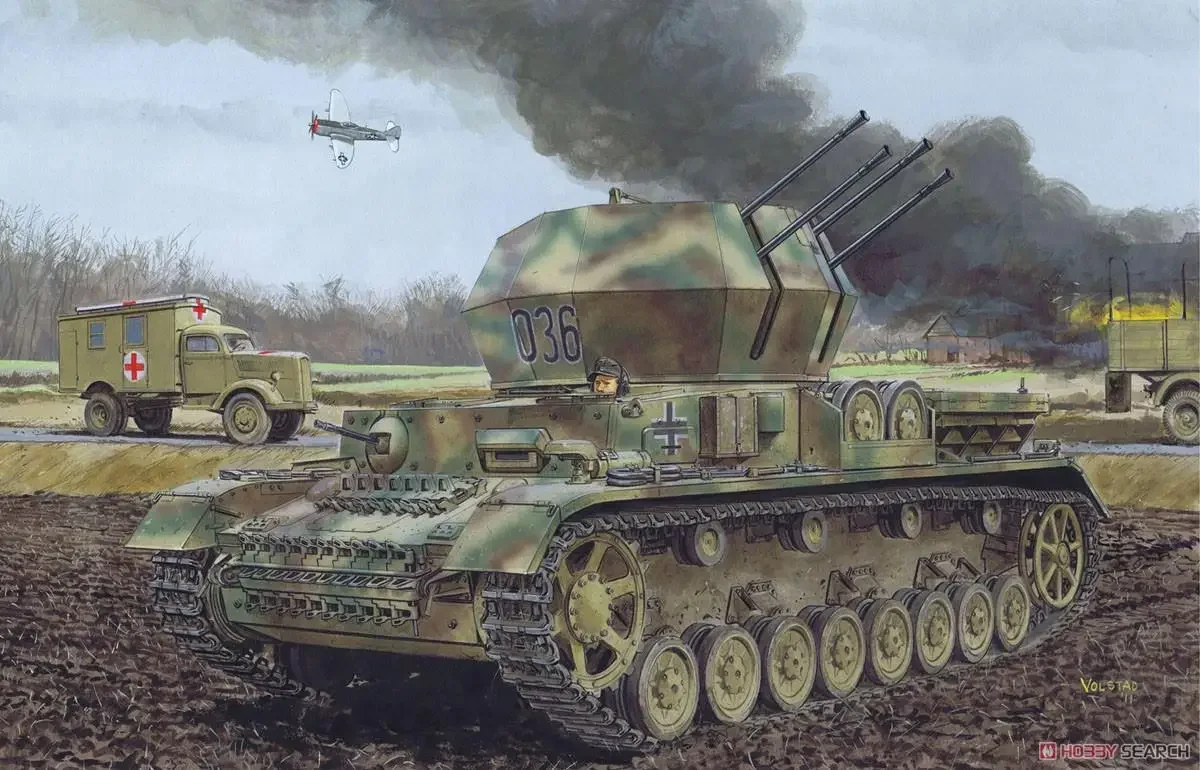 DRAGON 6926 1:35 Немецкий фракпанзер времен Второй мировой войны IV Ausf.G Wirbelwind Раннее