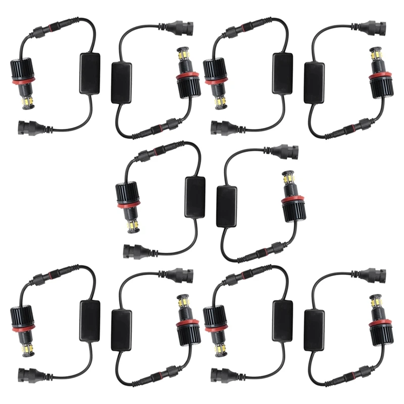 

5 пар 120 вт 12 светодиодных автомобильных габаритных огней Angel Eye для BMW E82 E90 E92 E60 E61 E63 E89 X6 H8