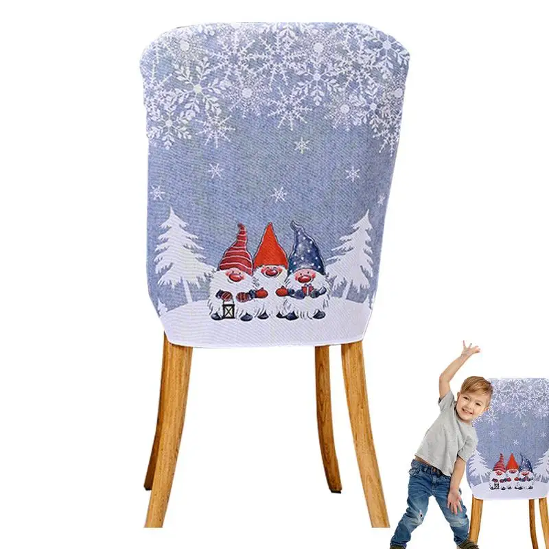

Christmas Chair Cover Christmas Chair Slipcovers Covers Snowflake Chair Cover Easy Maintenance Snowflake Pattern For Dining Room