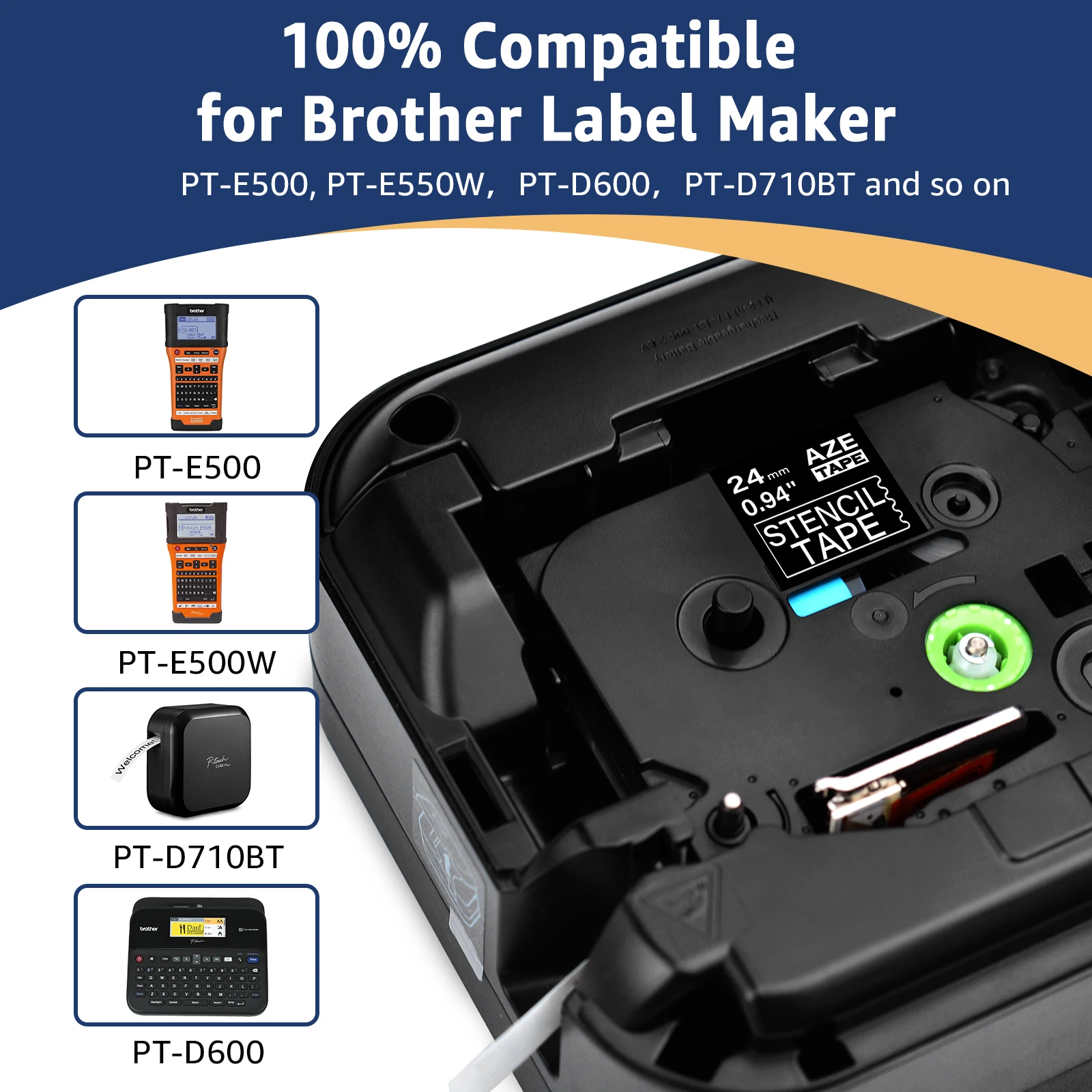 10 шт. неламинированная лента для трафарета черная прозрачная 24 мм * 3 м