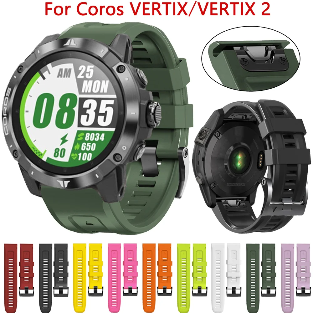 

Ремешок быстросъемный для смарт-часов Coros VERTIX 2, силиконовый браслет для Garmin Fenix 6X 6 Pro 5X 5 Plus 7 7X, 22 26 мм