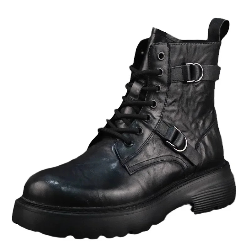 Мужские ботильоны из натуральной кожи CLAIAMI легкие мужские ботинки в стиле ретро