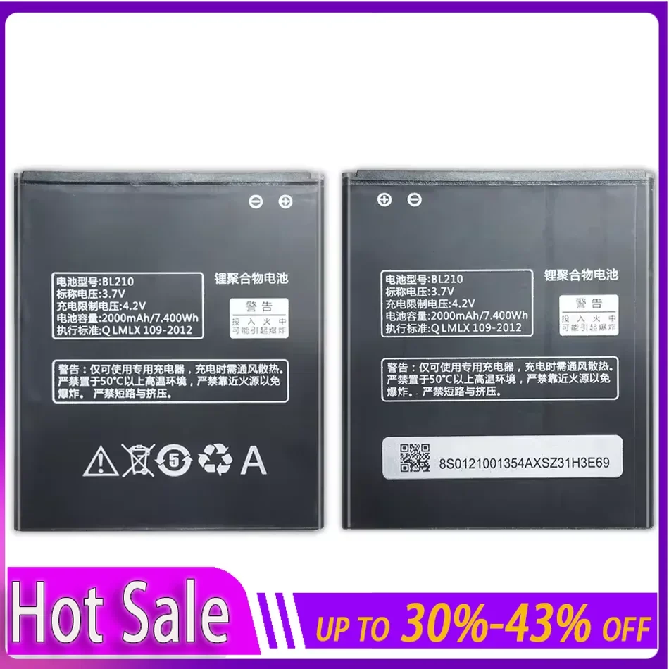 Аккумулятор BL210 для Lenovo A536 A606 S820 A750E A658T S650 A656 A766 2000 мАч BL-210 Портативные