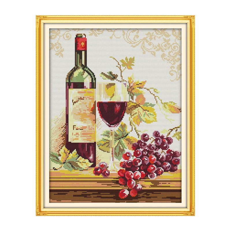 Joy Sunday News Набор для вышивки крестом Printedd легкий узор с нитками Aida и DMC набор