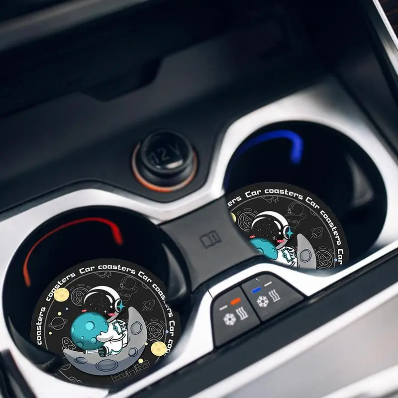 

Подставки с милым рисунком астронавта, нескользящий коврик с мягкой текстурой и дверным слотом, модные модифицированные автомобильные акс...
