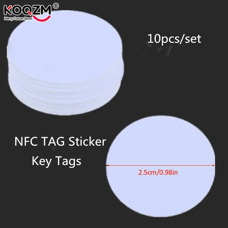 

10pcs/Lot NFC TAG Sticker Key Tags Llaveros Llavero Token Patrol Universal Label RFID Tag Mini NFC Phone Tag
