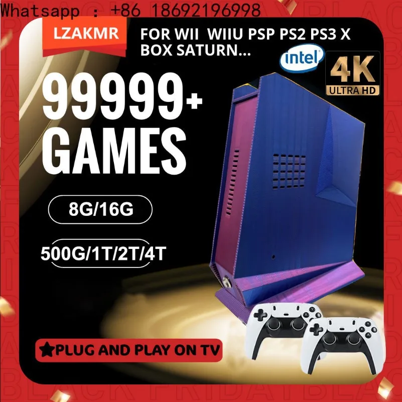 Фото Игровая приставка Retro Game Box G3 с более чем 99 999 играми и игровой системой на 2/4 ТБ, оснащенная Windows 11 и Batocera, совместима с PS2, PSP, WII. №1
