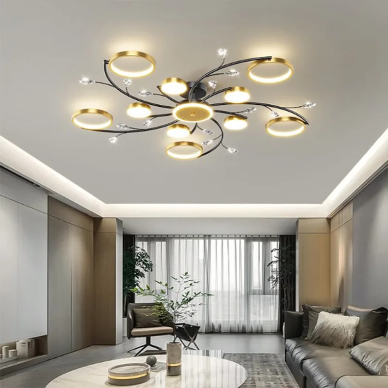 

2023 New Style Living Room Nordic Hotel Villa Hall Online Red Ceiling Lamp Simple Modern Atmospheric Shop Household Bedroom Lamp