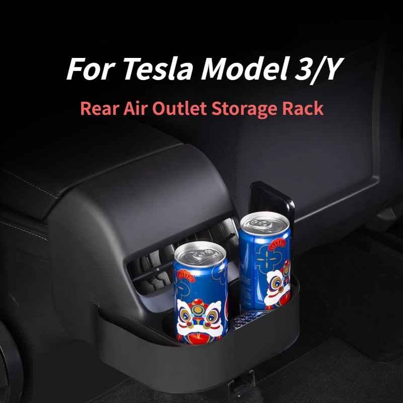Аксессуары для Tesla Model 3 Y 2023, автомобильный держатель для стаканов на заднее сиденье с вентиляцией, органайзер для бутылок для напитков, многофункциональные держатели, Новинка