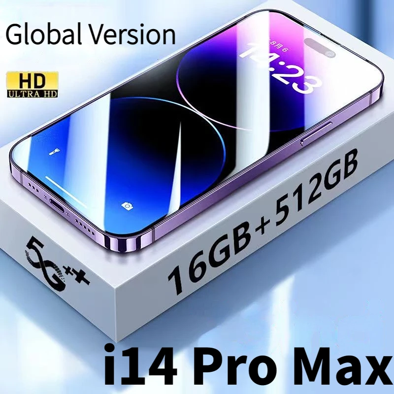 

New i14 Pro Max Smartphone 6.8Inch telefone 7800mAh 16+1TB Cell phones Camera 5G Unlock Mobile Phones