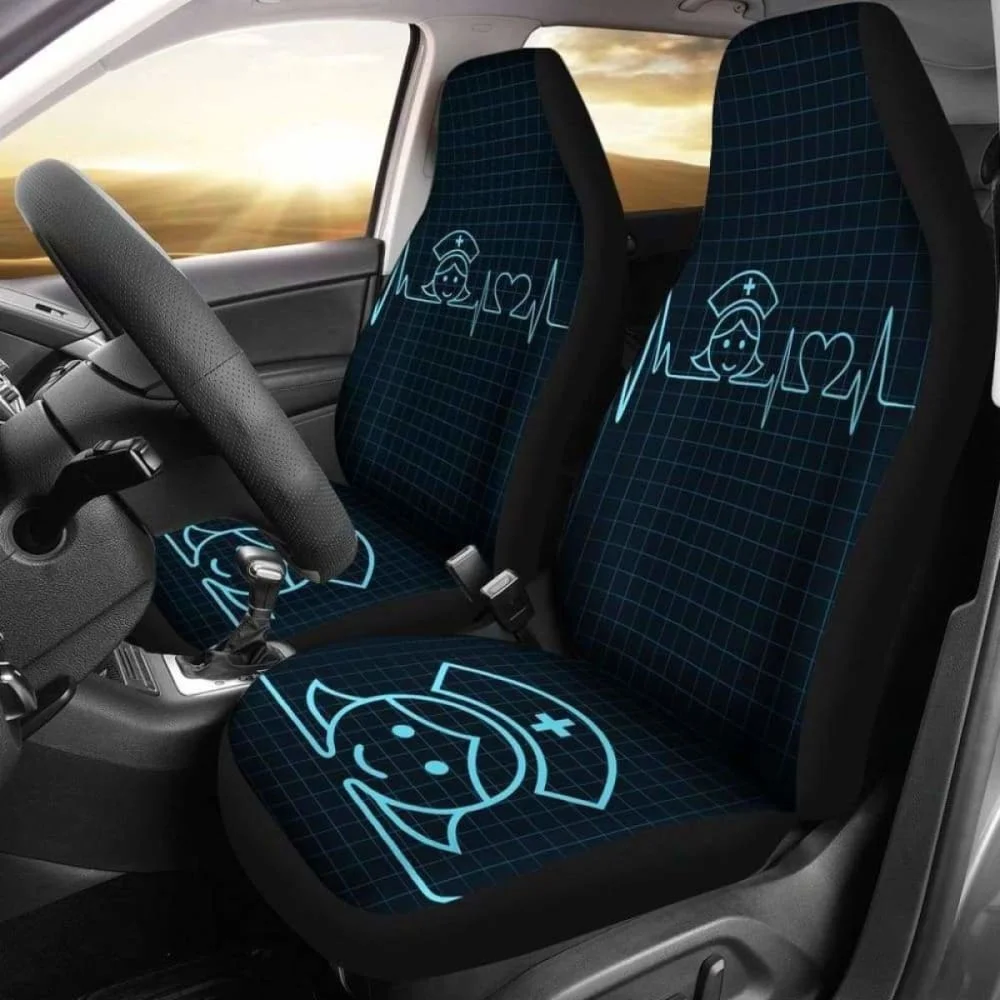 

Чехол для автомобильного сиденья с пульсометром для медсестры, комплект из 2 универсальных защитных чехлов для переднего сиденья