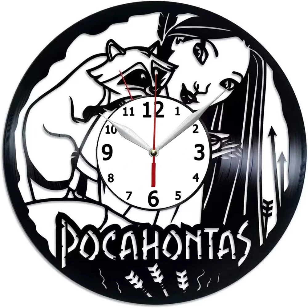 

Виниловые настенные часы Покахонтас 12 дюймов (30 см) из виниловой пластины