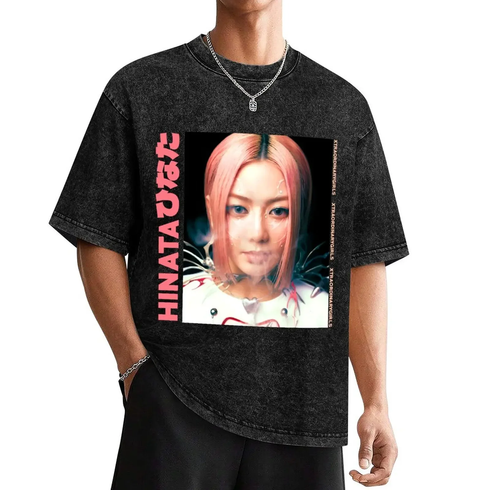 XG Kpop Hinata XGALX футболка с изображением аЛЬФАЗ для девочек черные милые топы