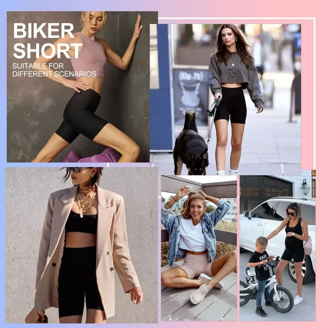 CAMPSNAIL 3 Pack High Waisted Biker Shorts for Women 5