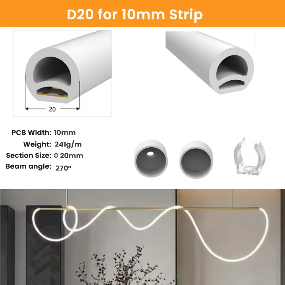 

Силикагелевая трубка для светодиодной ленты YANKE