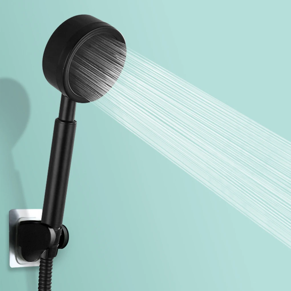 

Black Shower Head Stainless Steel Fall resistant Handheld Wall Mounted High Pressure for Bathroom Water Saving Rainfall Shower