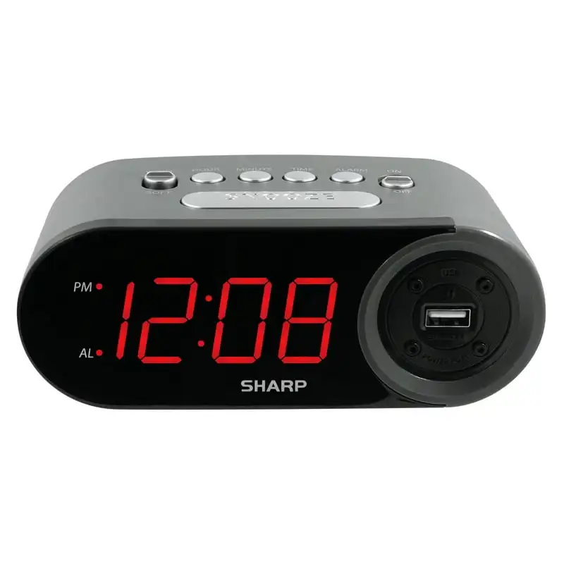 

Alarm Clock, 2 AMP High-Speed USB Charging Port, SPC547