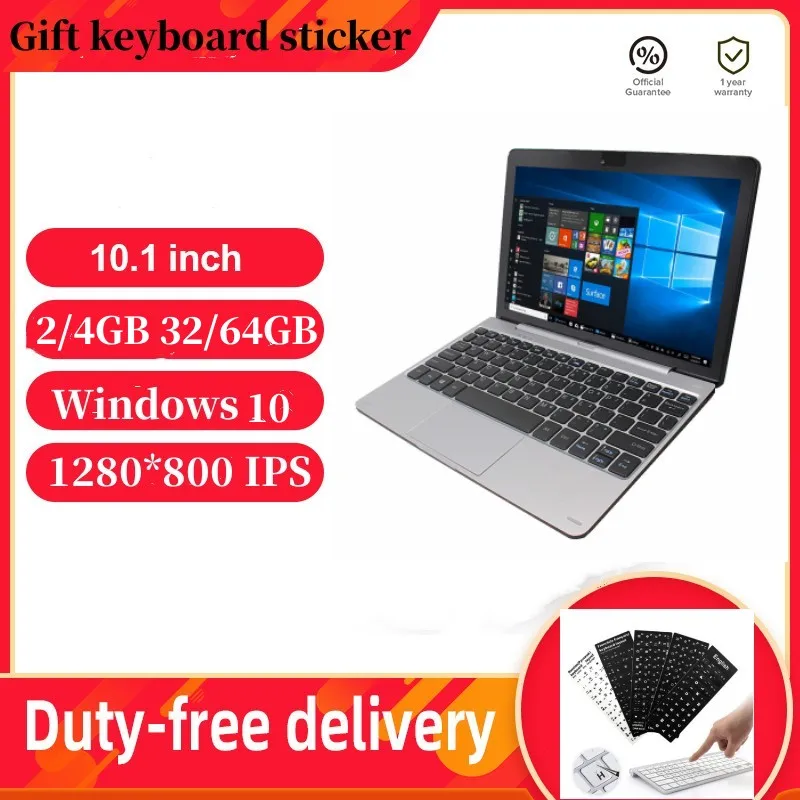

32-bit OS Windows 10 10.1inch 2in1 Tablet PC Z3735F Quad Core 1280*800 IPS Ultra Slim 2+32GB/4+64GB Wifi With Pin Dock Keyboard